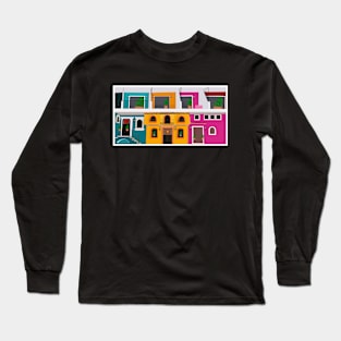 Colorful Facades in Romantic Zone Long Sleeve T-Shirt